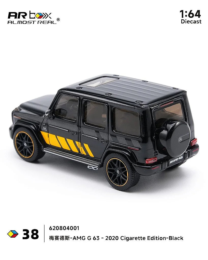 Almost Real 1:64 Mercedes-AMG G 63 (2020) Cigarette Edition Black Diecast Model Car | Premium Collectible SUV