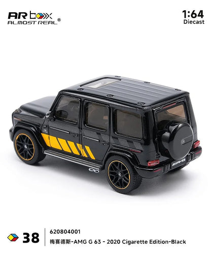 Almost Real 1:64 Mercedes-AMG G 63 (2020) Cigarette Edition Black Diecast Model Car | Premium Collectible SUV
