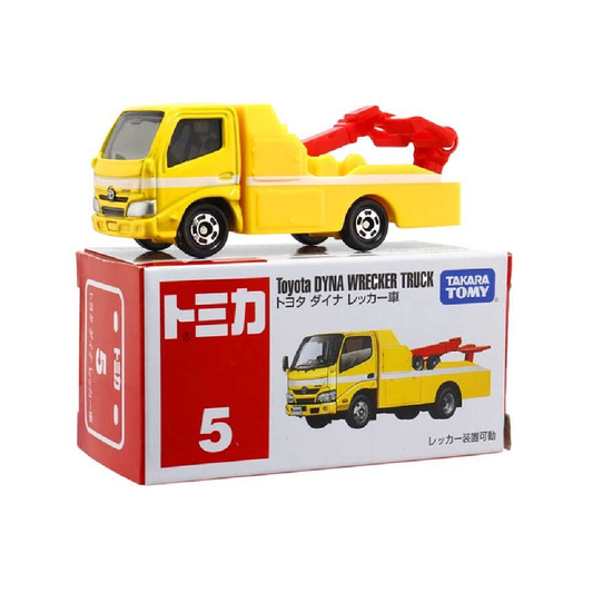 Tomica #5 Toyota Dyna Towing Truck - TAKARA TOMY -Diecast Scale Model Car