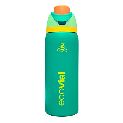 Ecovial 32 OZ - Vacuum Bottle Sip n Swig 960 ML (Green) - Jaiman Toys