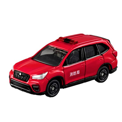 Tomica 99 SUBARU FORESTER FIRE COMMAND VEHICLE- TAKARA TOMY -Diecast Scale Model Car - 1/65