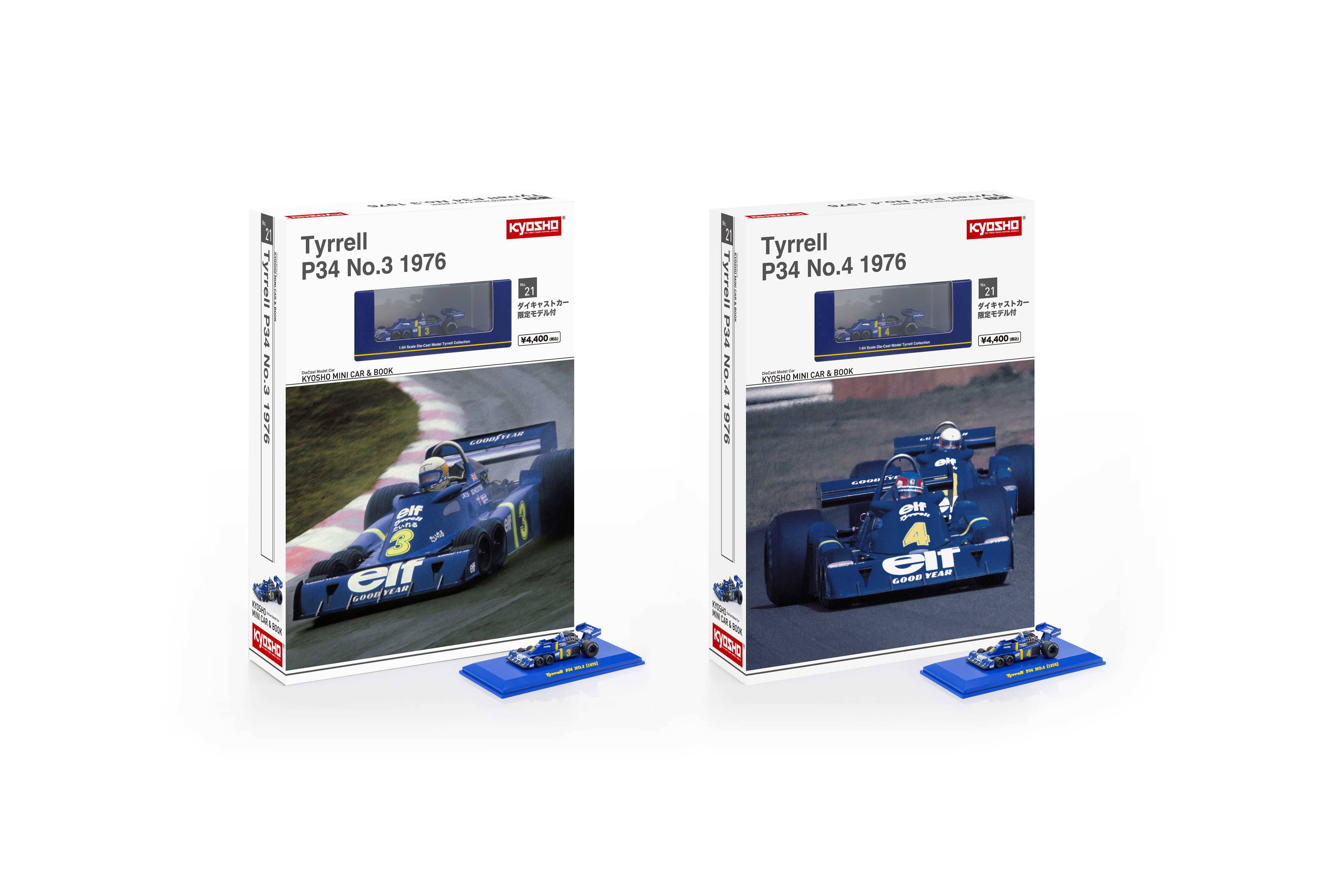 Kyosho 1:64 Tyrrell P34 No.4 1976 Die-Cast Formula Racing Car with