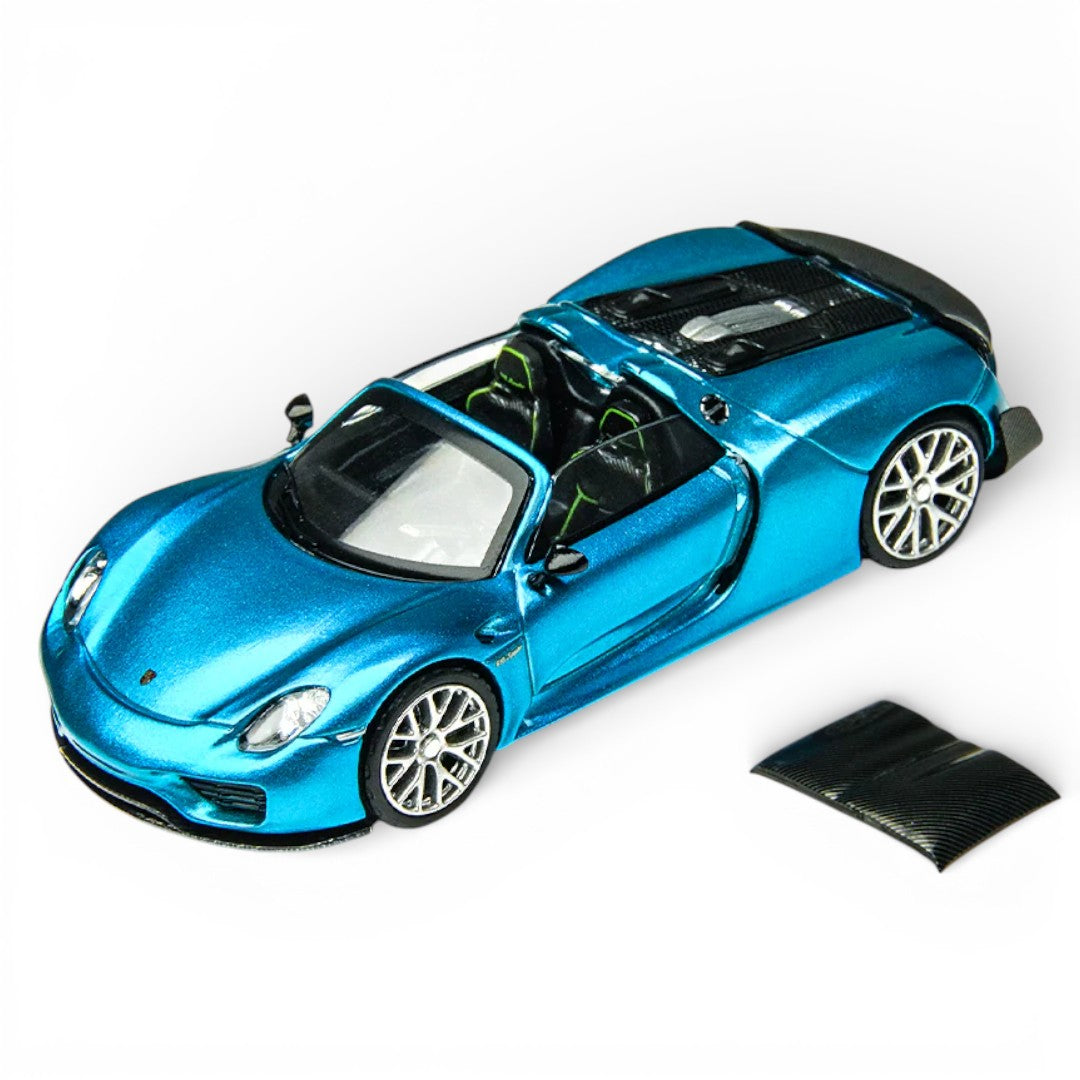 Porsche 918 Spyder – TimeMicro 1:64 Scale Diecast Model Car (Blue)
