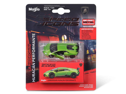 Maisto 1:64 Lamborghini Huracan Performante – Green | Licensed Diecast Supercar Model - Jaiman Toys