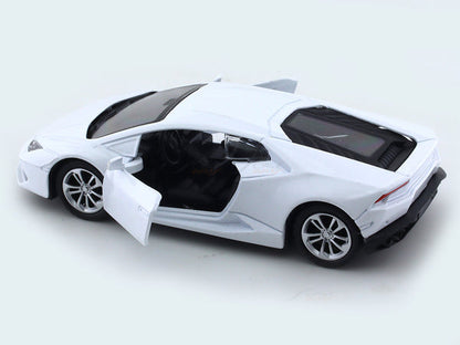 Road Burner 1:36 White Die-Cast Sports Car with Pull-Back Action & Opening Doors