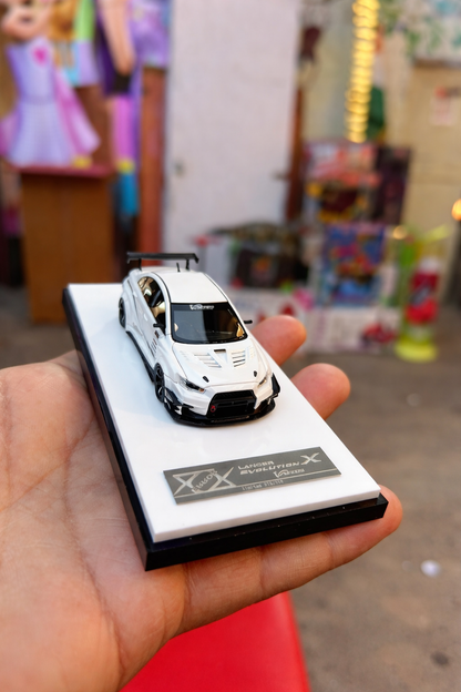 404 Error Mitsubishi Lancer Evolution X Varis B Pearl White – 1:64 Scale Diecast Model Car