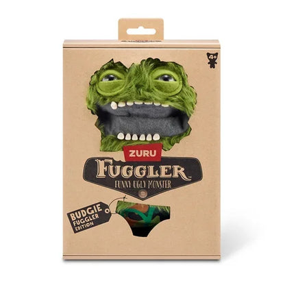 Fuggler Grumpy Green Plush Monster (Camo Pants) – Funny Ugly Monster Soft Toy by ZURU – 9 inch - Jaiman Toys