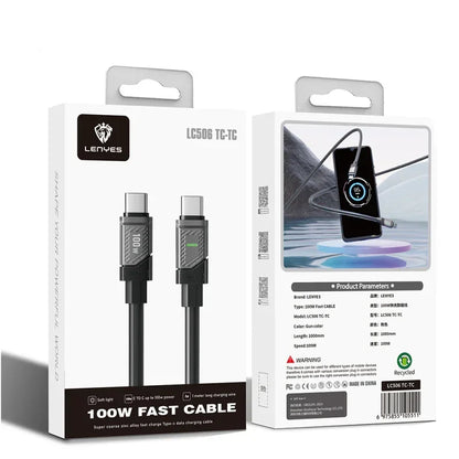 Lenyes LC506 Type-C to Type-C PD 100W Fast Charging Data and Charging Cable 1M