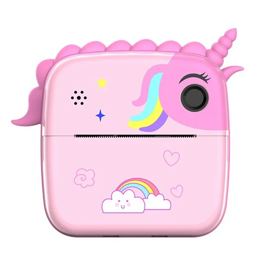 Instant Print Camera for Kids Digital Camera for Kids with Print Paper Photo Printer Camera for Kids 50M Pixel 2.4"inch Screen MP3 Player Video Recording (unicorn)