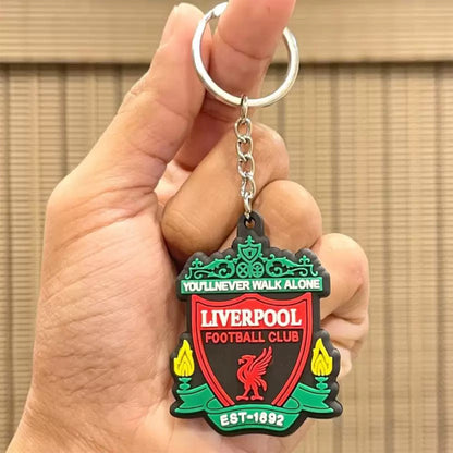 Liverpool F.C. Logo Rubber Keychain – Football Club Keyring for Fans