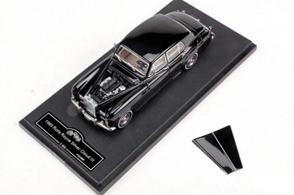 GFCC 1:64 Scale 1965 Rolls-Royce Silver Cloud III Black Diecast Car Model - Jaiman Toys