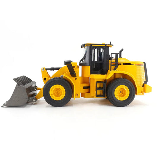 HUINA 1552 1:16 RC Wheel Loader | 11CH 2.4GHz Front Loader with Metal Bucket, LED Lights & Sound