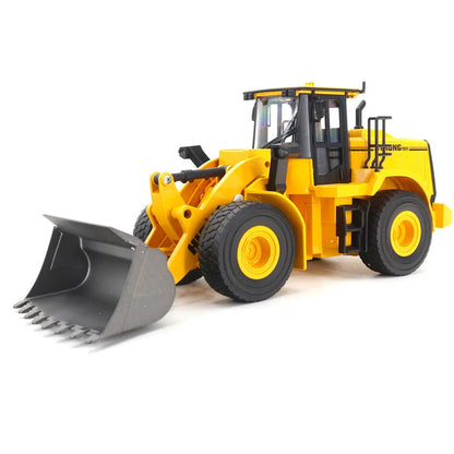 HUINA 1552 1:16 RC Wheel Loader | 11CH 2.4GHz Front Loader with Metal Bucket, LED Lights & Sound