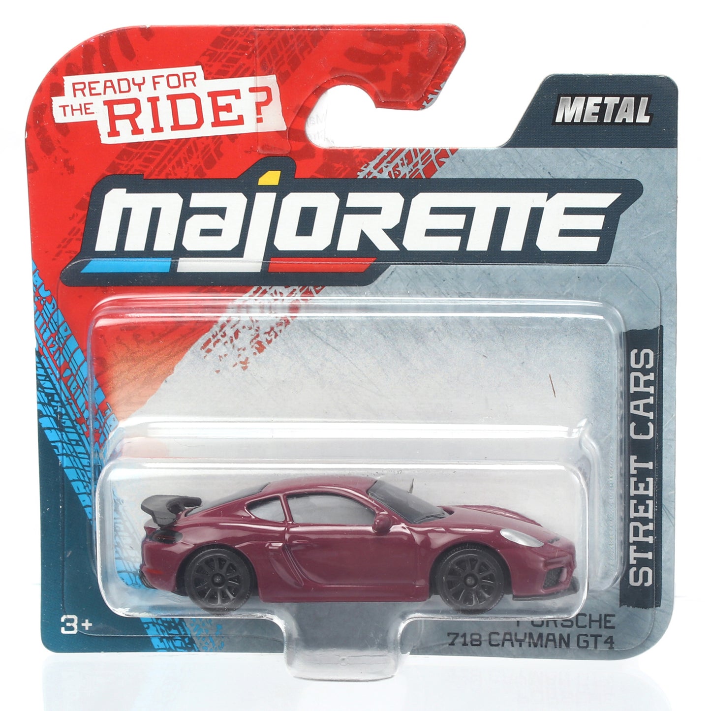 Majorette Street Cars Porsche 718 Cayman GT4 Maroon Die-Cast Model Car