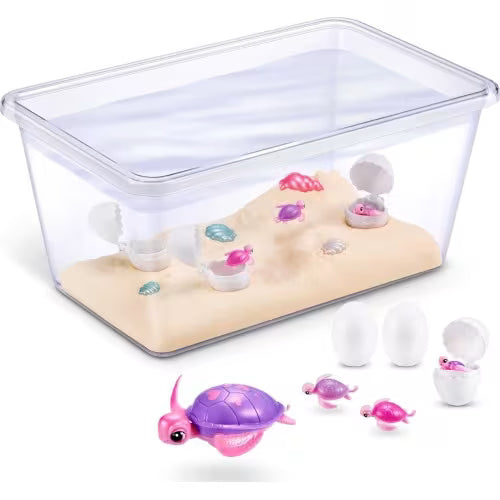 Pets Alive Mama Turtle & Baby Surprise – Interactive Swimming Turtle Toy with Surprise Baby Turtles & Water Habitat