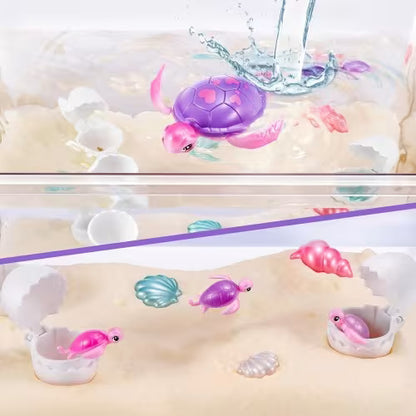 Pets Alive Mama Turtle & Baby Surprise – Interactive Swimming Turtle Toy with Surprise Baby Turtles & Water Habitat