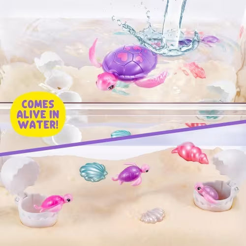 Pets Alive Mama Turtle & Baby Surprise – Interactive Swimming Turtle Toy with Surprise Baby Turtles & Water Habitat