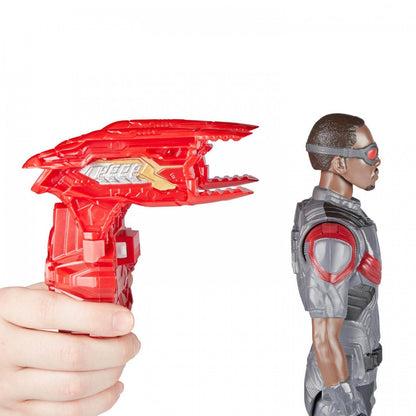 (Box Damage) Hasbro Marvel Avengers Falcon Action Figure 29 cm | Marvel Infinity War Titan Hero Series Superhero Toy | Falcon Collectible Figure with Power FX Compatible Feature | Avengers Character Toy for Kids & Collectors