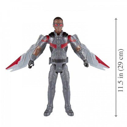 (Box Damage) Hasbro Marvel Avengers Falcon Action Figure 29 cm | Marvel Infinity War Titan Hero Series Superhero Toy | Falcon Collectible Figure with Power FX Compatible Feature | Avengers Character Toy for Kids & Collectors