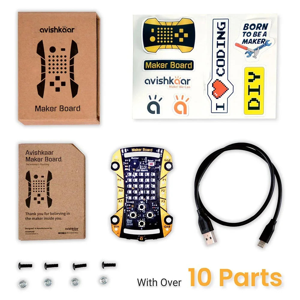 Avishkaar Maker Board | DIY STEM Electronics & Coding Kit for Ages 10+