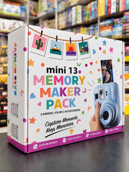 Fujifilm Instax Mini 13 Memory Maker Gift Pack – Instant Camera with 20 Films, Case & Photo Display Kit - Dreamy Purple