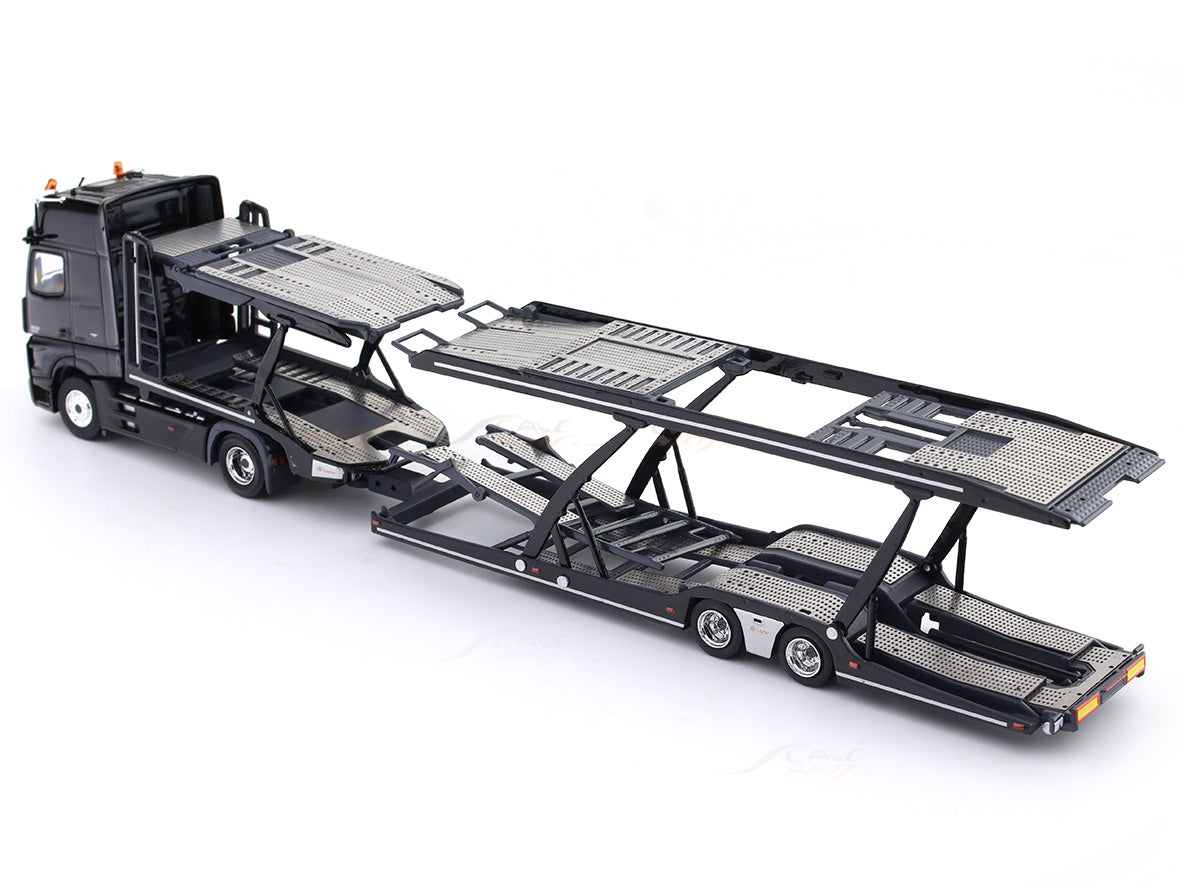 UNIQUE MODEL 1:64 Mercedes-Benz Actros Gigaspace 4×2 Car Carrier Semi Trailer – Diecast Model