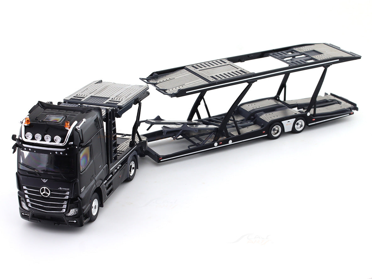 UNIQUE MODEL 1:64 Mercedes-Benz Actros Gigaspace 4×2 Car Carrier Semi Trailer – Diecast Model