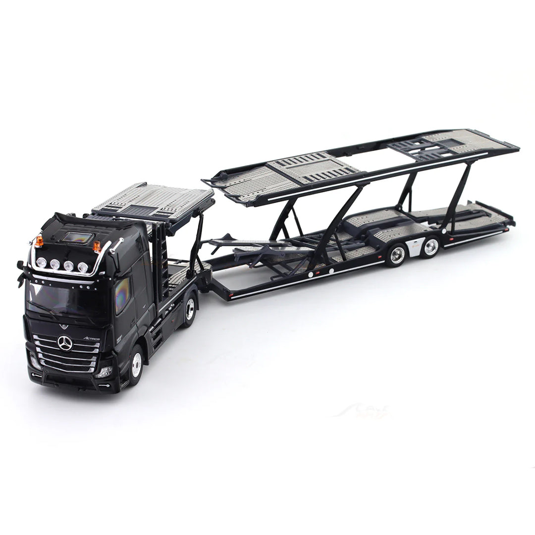 GCD 1:64 Silver AMG Actros Gigaspace 4x2 Trailer Truck Model Diecast Metal Car