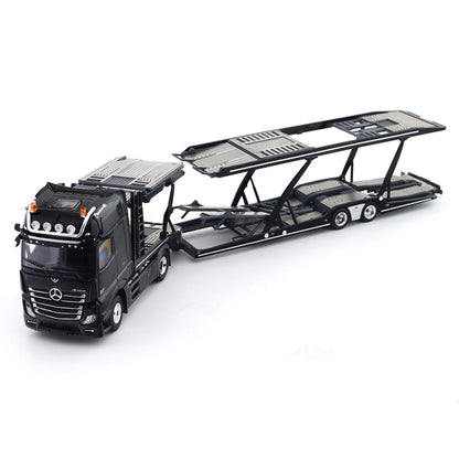 GCD 1:64 Silver AMG Actros Gigaspace 4x2 Trailer Truck Model Diecast Metal Car