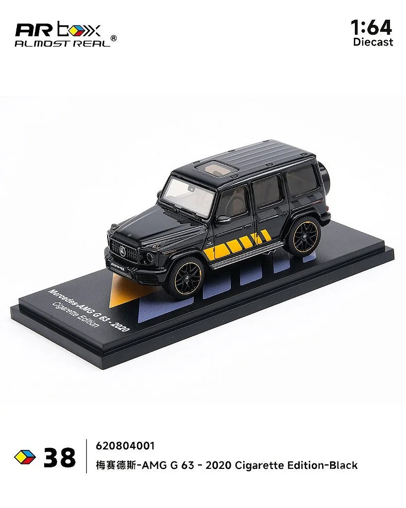 Almost Real 1:64 Mercedes-AMG G 63 (2020) Cigarette Edition Black Diecast Model Car | Premium Collectible SUV