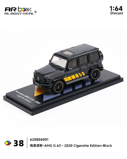 Almost Real 1:64 Mercedes-AMG G 63 (2020) Cigarette Edition Black Diecast Model Car | Premium Collectible SUV