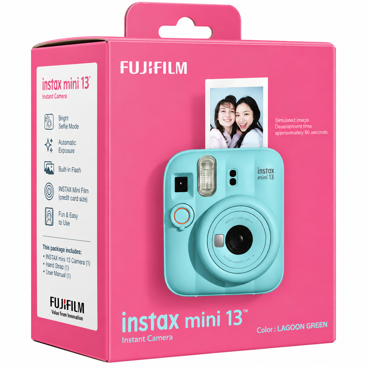 Fujifilm Instax Mini 13 Instant Camera – Auto Exposure | Selfie Timer | Compact Instant Film Camera- Lagoon Green