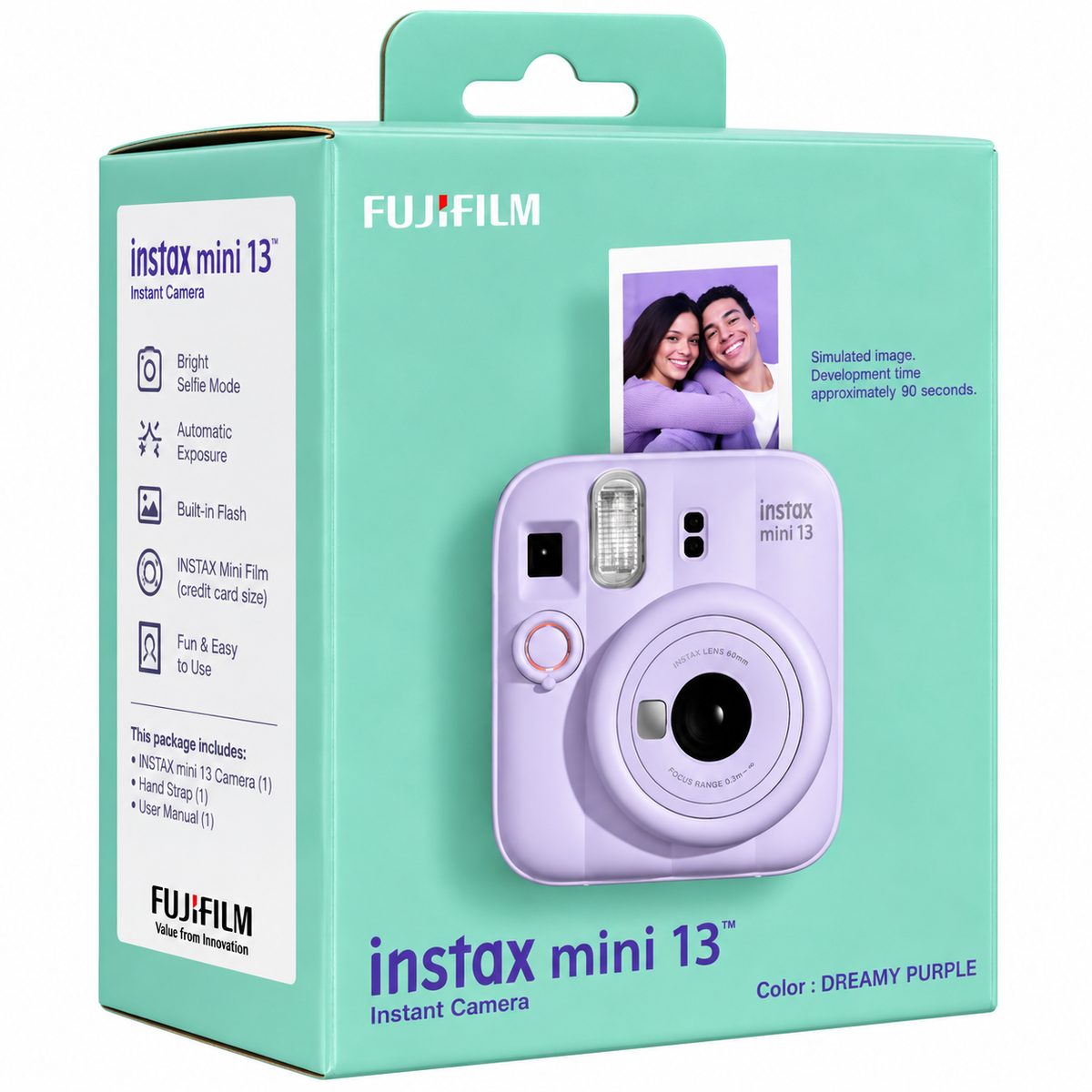 Fujifilm Instax Mini 13 Instant Camera – Auto Exposure | Selfie Timer | Compact Instant Film Camera- Dreamy Purple