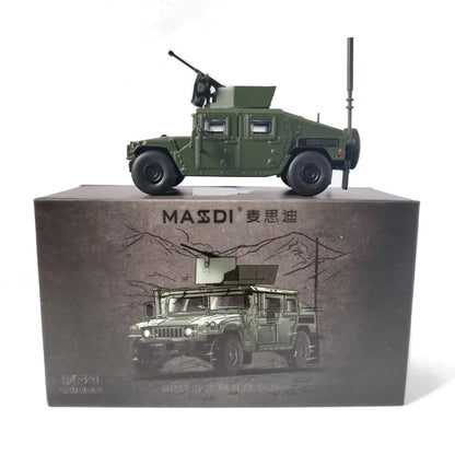 MASSDI 1:64 M1151 Enhanced Armament Carrier Army Green (TJ1000) Die-Cast Military Vehicle Model – Tactical Humvee Collectible