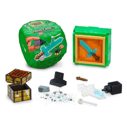 MGA Miniverse Make It Mini Minecraft 557272 DIY Miniature Craft & Collectible Set | Build, Create & Display Mini Minecraft Collectibles | 12 Unique Designs to Make & Collect | Surprise DIY Craft Toy for Minecraft Fans & Collectors
