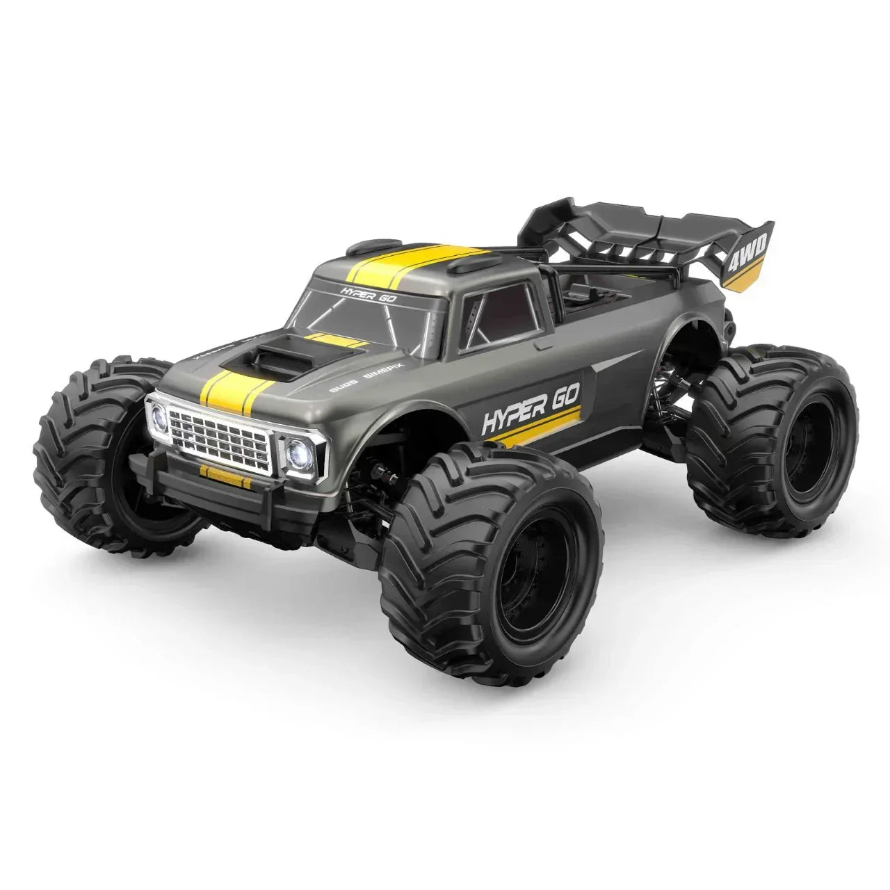 MJX Hyper GO 10210 1:10 Brushless 4WD RC Truck – 2S/3S Compatible | High-Speed RTR Off-Road Monster Truck | 2.4GHz Control (Grey)