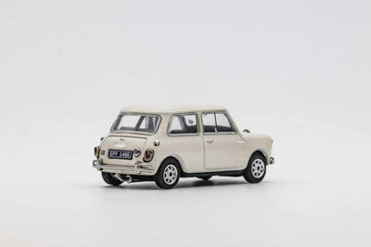GCD Austin Mini Cooper S 1:64 Diecast Model Car | Classic Mini Collectible with Display Case | Blue, Red & White Variants