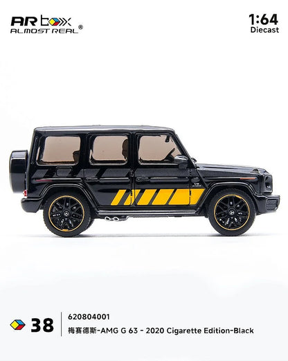 Almost Real 1:64 Mercedes-AMG G 63 (2020) Cigarette Edition Black Diecast Model Car | Premium Collectible SUV