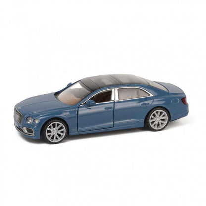 MSZ 1:38 Bentley Flying Spur Hybrid Blue Die-Cast Model Car with Openable Doors & Pull-Back Action | Street Series