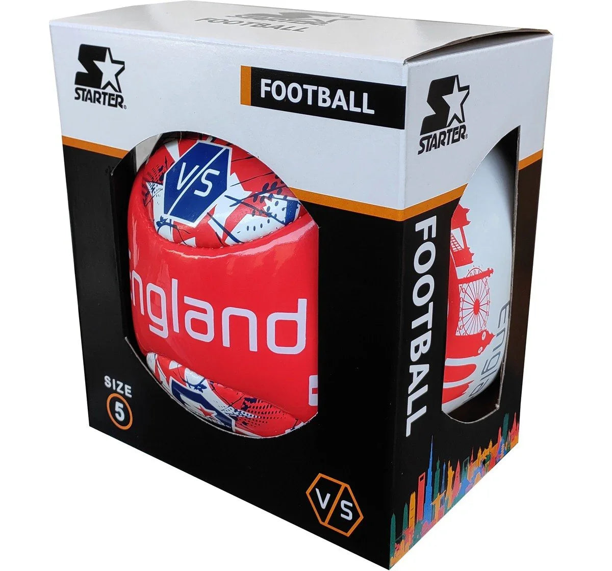 Starter Country Football L3 Size 5 – England Edition | Hand-Stitched Professional Soccer Ball