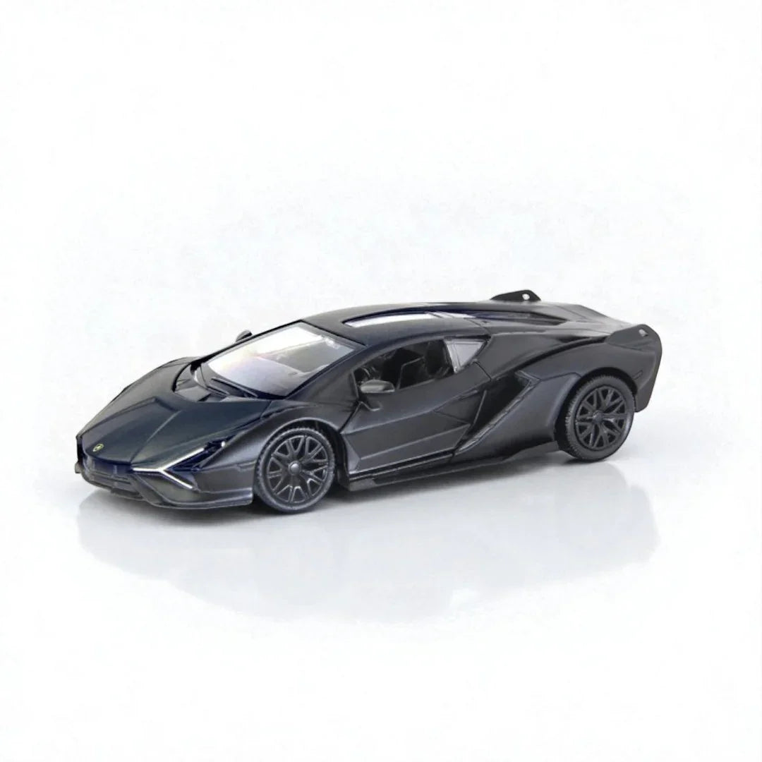 RMZ Hobby 1:32 Lamborghini Sian SKP 37 Die-Cast Model Car – Black with Openable Doors, Light & Sound (664986) - Jaiman Toys