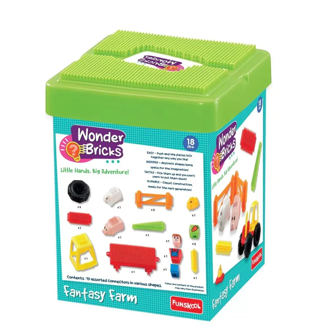 Funskool ‘Wonder Bricks Fantasy Farm’ 18+ Months. - Jaiman Toys