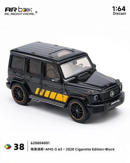 Almost Real 1:64 Mercedes-AMG G 63 (2020) Cigarette Edition Black Diecast Model Car | Premium Collectible SUV