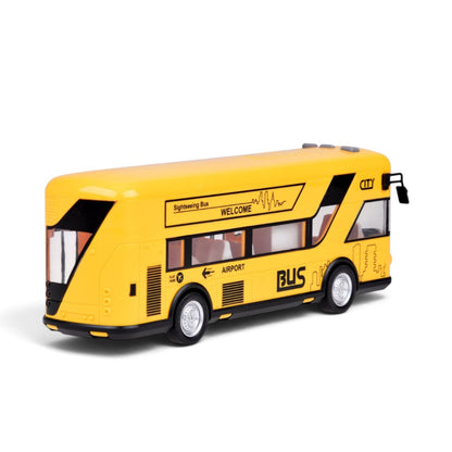 City Bus Toy for Kids with Light & Sound | Large Yellow Public Transport Bus with Detailed Interior, Moving Wheels & Realistic City Design | Pretend Play Vehicle Toy for Kids 3+ Years