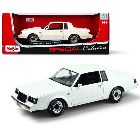 Maisto 1:18 Scale 1987 Buick Grand National White Special Collection Diecast Model Car