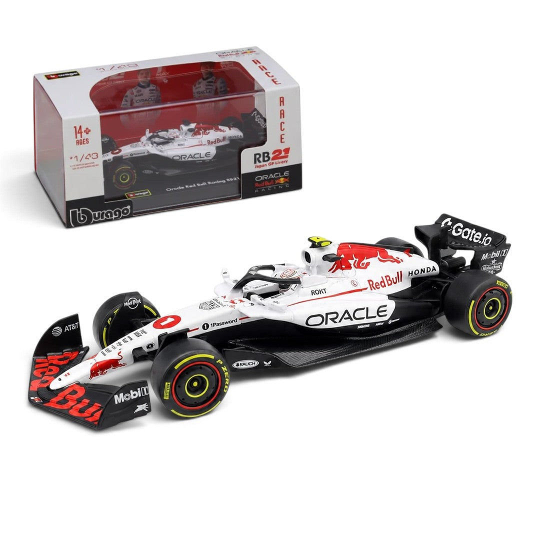 Bburago 1:43 Scale Oracle Red Bull Racing RB21 #1 Japan GP Livery | Max Verstappen Collectible F1 Die-Cast Model