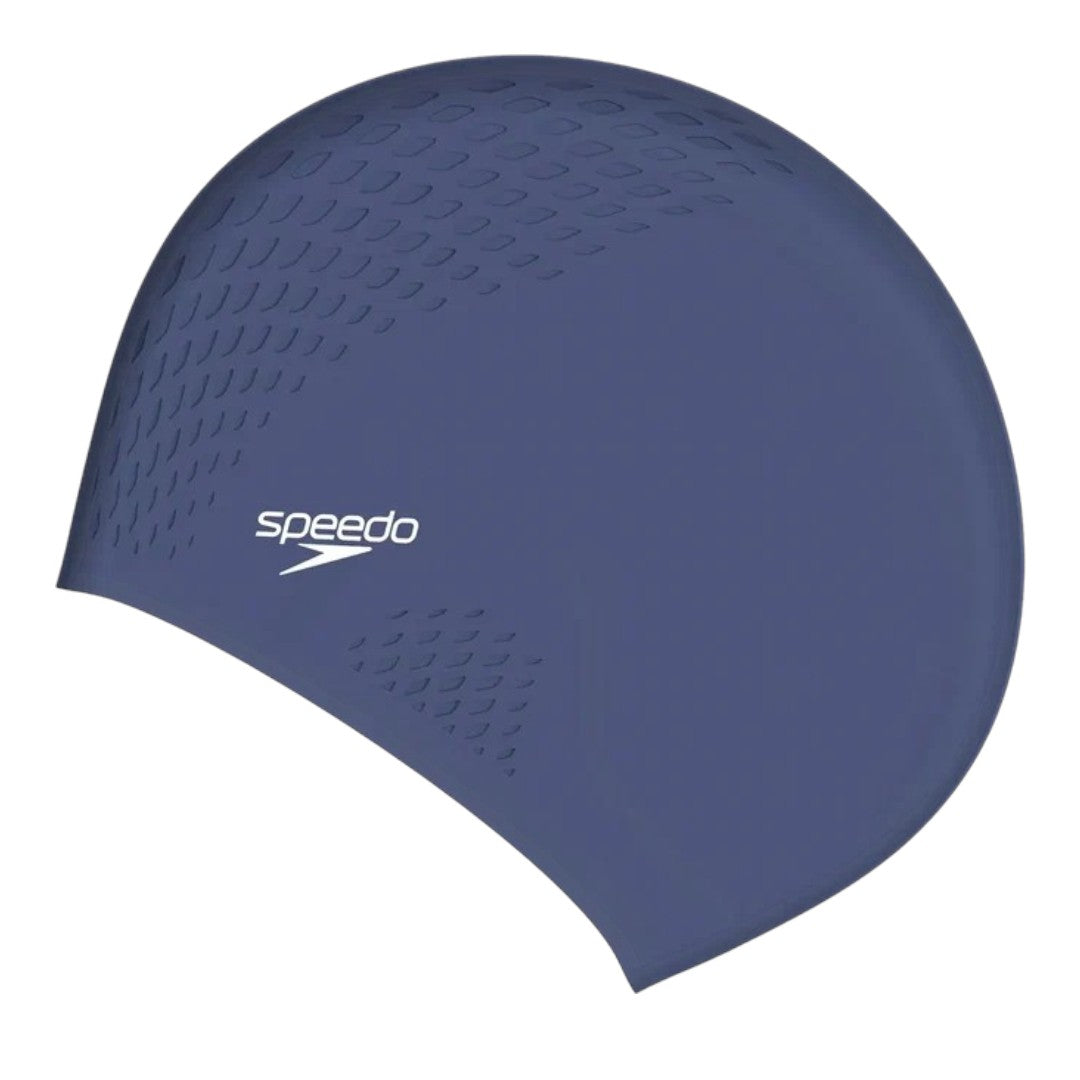 Speedo Unisex Adult Bubble Active+ Chlorine Resistant Swim Cap for Men & Women – Blue