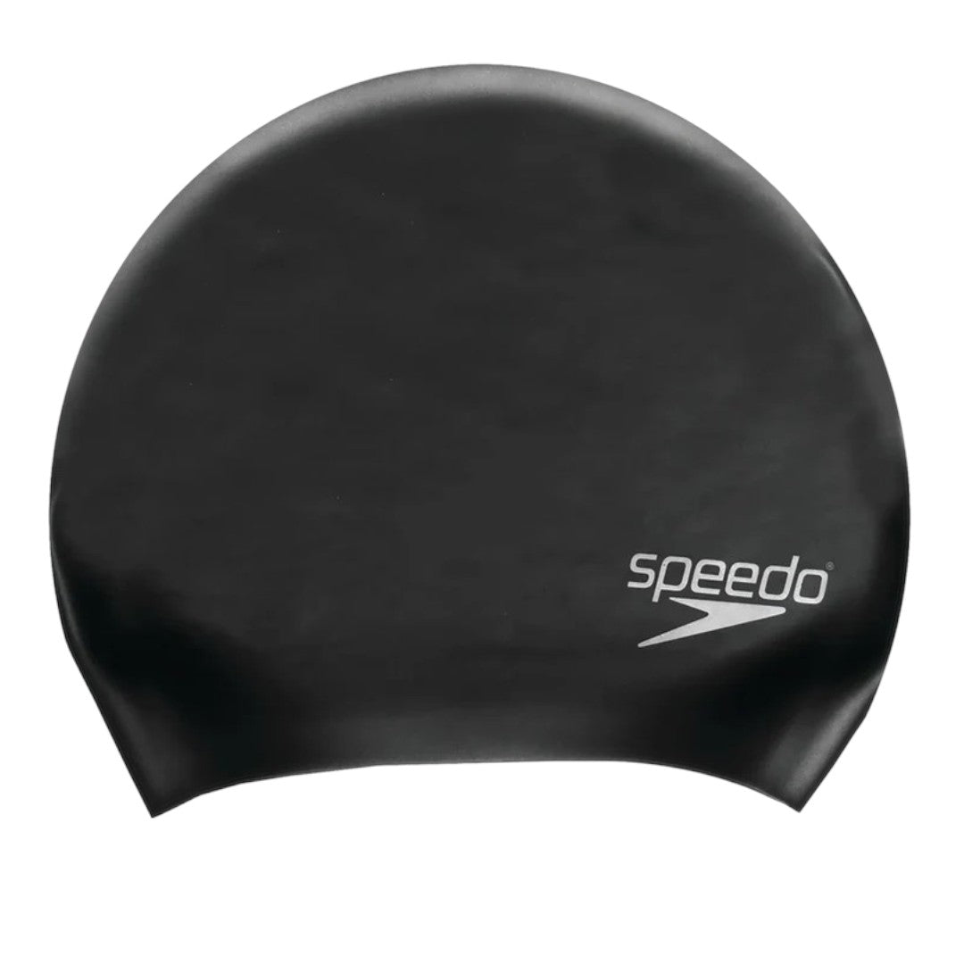 Speedo Women’s Long Hair Silicone Swim Cap, Lightweight Latex-Free Snag-Free Swimming Cap – Black