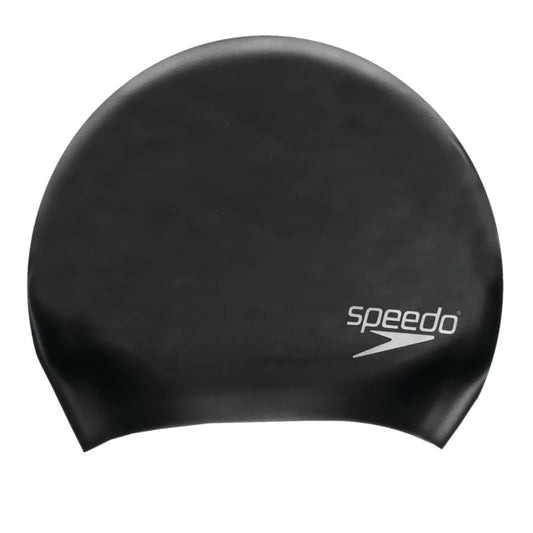 Speedo Women’s Long Hair Silicone Swim Cap, Lightweight Latex-Free Snag-Free Swimming Cap – Black