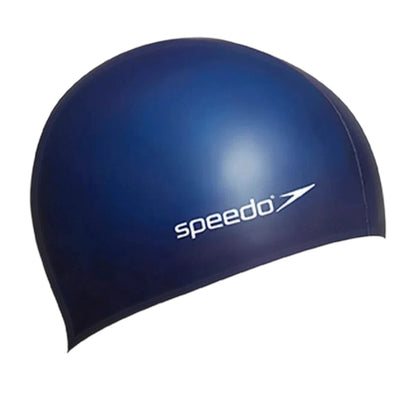 Speedo Unisex Flat Silicone Swim Cap, Lightweight Latex-Free Snag-Free Swimming Cap for Men and Women – Navy